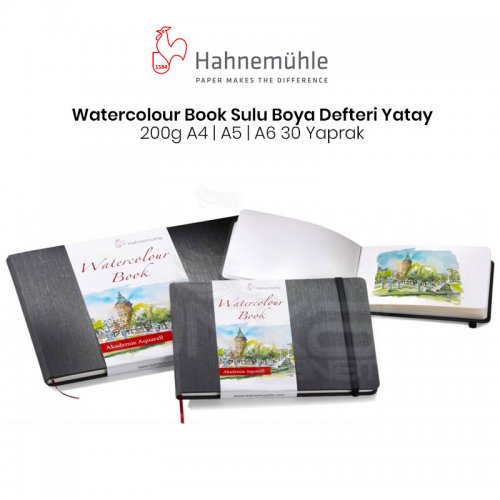 Hahnemühle Watercolour Book Sulu Boya Defteri Yatay 200g 30 Yaprak