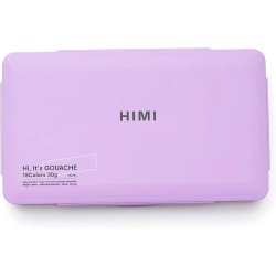 HIMI Jelly Cup Gouache Set Pastel Renkler Guaj Boya Seti 18 Renk x 30g(Purple Case) - Thumbnail