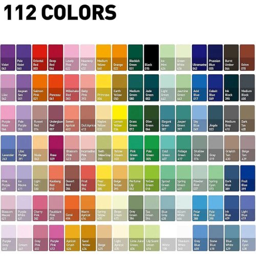 HIMI Twin Cup Gouache Set Guaj Boya Seti 112 Renk x 12g (Ice Blue Case)