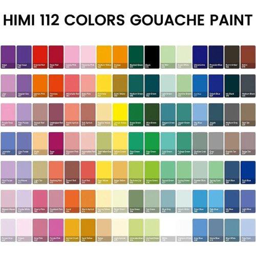 HIMI Twin Cup Gouache Set Guaj Boya Seti 112 Renk x 12g (White Case)