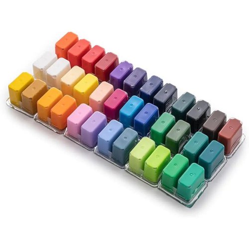 HIMI Twin Cup Gouache Set Guaj Boya Seti 36 Renk x 12g + 3 Fırça (Purple Case)