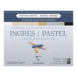 Clairefontaine - Clairefontaine Ingres Pastel Blok 130g 24x30cm 25 Yaprak 