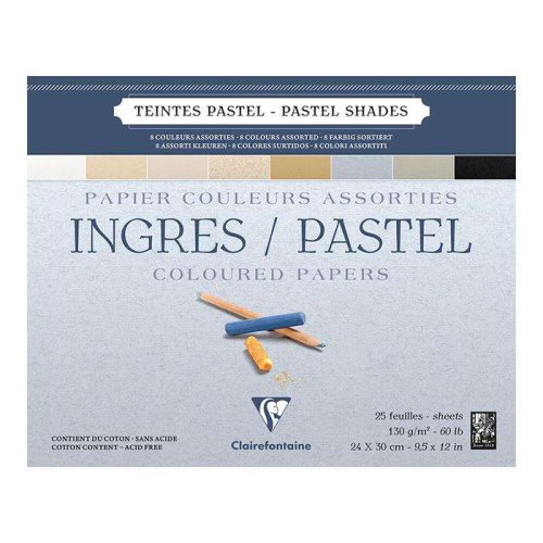Clairefontaine Ingres Pastel Blok 130g 24x30cm 25 Yaprak 