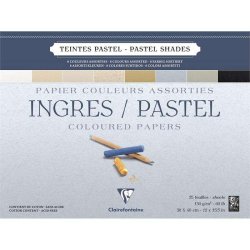 Clairefontaine - Clairefontaine Ingres Pastel Blok 130g 30x40cm 25 Yaprak 
