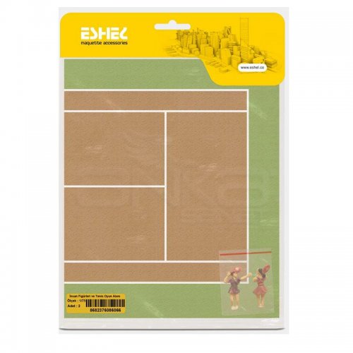 Eshel İnsan Figürleri ve Tenis Oyun Alanı 1/75 Paket İçi:2