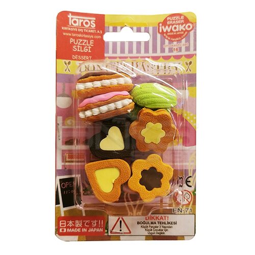 Iwako Puzzle Silgi 6lı Dessert