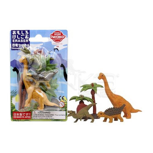 Iwako Puzzle Silgi 6lı Dinosaur Set 2