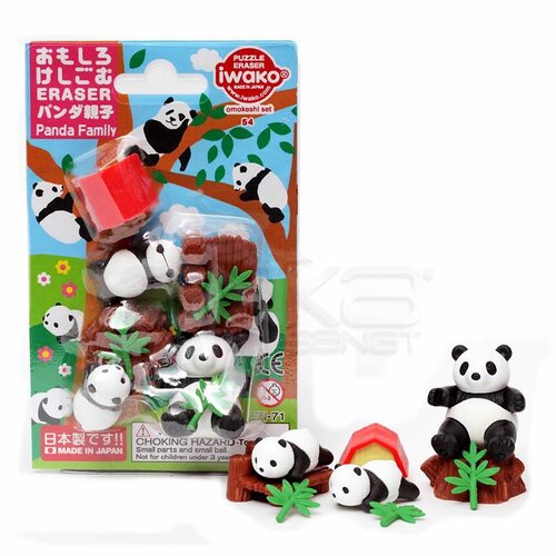 Iwako Puzzle Silgi 6lı Panda