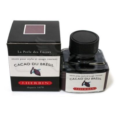 J.Herbin Dolma Kalem Mürekkebi Cam Şişe 30ml-Chocolate - Chocolate
