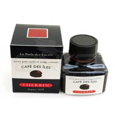 J.Herbin Dolma Kalem Mürekkebi Cam Şişe 30ml-Coffee Brown - Coffee Brown
