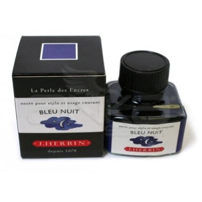 J.Herbin Dolma Kalem Mürekkebi Cam Şişe 30ml-Night Blue - Night Blue