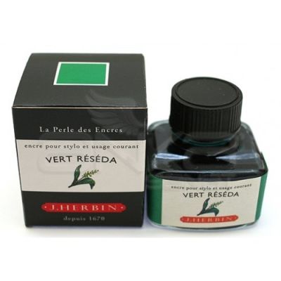 J.Herbin Dolma Kalem Mürekkebi Cam Şişe 30ml-Reseda Green - Reseda Green
