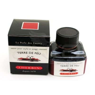 J.Herbin Dolma Kalem Mürekkebi Cam Şişe 30ml-Terre De Feu - Terre De Feu
