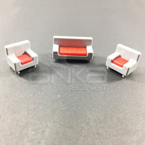 Jordania Maket Koltuk Takımı Gri 1/50 3lü SF225052