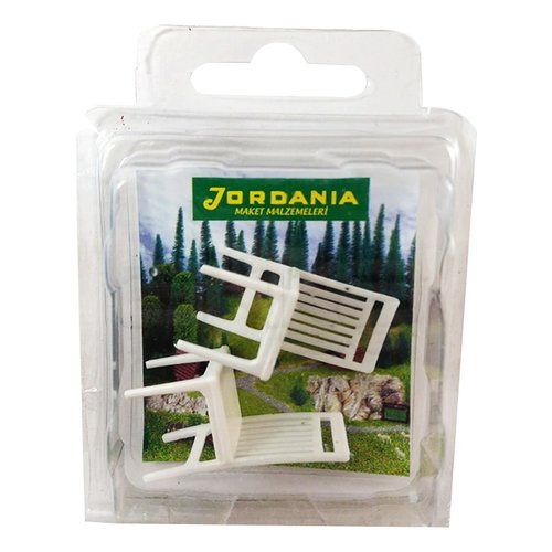 Jordania Sandalye Maketi Beyaz 1/25 2li EF3025-03