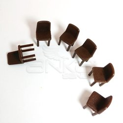 Jordania - Jordania Sandalye Maketi Kahve 1/50 6lı E3052 (1)