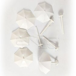 Jordania Şemsiye Maketi Beyaz 1/100 5li MT100B - Thumbnail