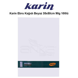 Karin - Karin Ebru Kağıdı Beyaz 35x50cm 90g 100lü