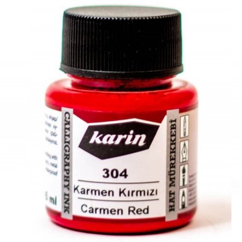 Karin Hat Mürekkebi Karmen Kırmızı 45ml - Karmen Kırmızı