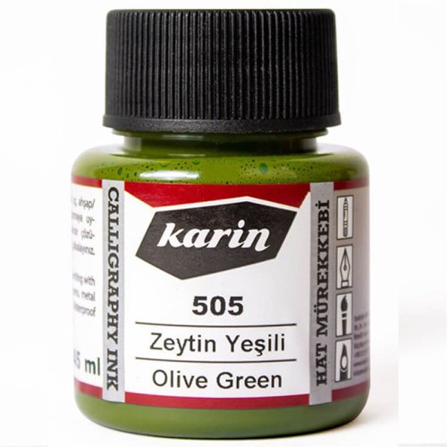 Karin Hat Mürekkebi Zeytin Yeşili 45ml - Zeytin Yeşili