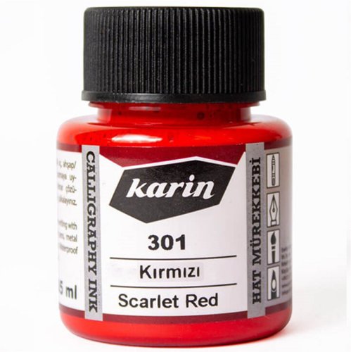 Karin Hat Mürekkebi 301 Kırmızı 45ml - Kırmızı