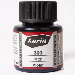Karin - Karin Hat Mürekkebi 303 Mor 45ml