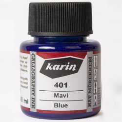 Karin - Karin Hat Mürekkebi 401 Mavi 45ml