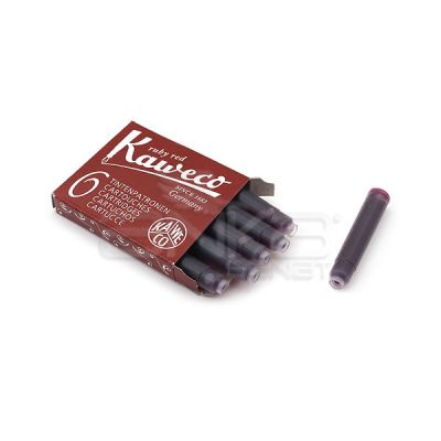 Kaweco Mürekkep Kartuşu 6lı Paket Kırmızı - Kırmızı
