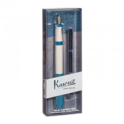 Kaweco - Kaweco Perkeo Roller Set Krem Turkuaz