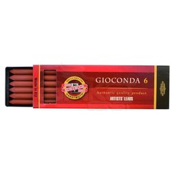 Koh-i-Noor - Koh-i-Noor Gioconda Grafit Uç 5.6 x 120mm 6lı 4373 Russet Sepia