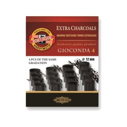 Koh-i-Noor - Koh-i-Noor Gioconda Extra Charcoals 4lü Set Hard 8694/4
