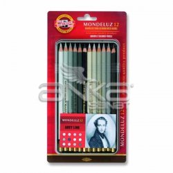 Koh-i-Noor - Koh-i-Noor Mondeluz Aquarell Sulu Boya Kalem Seti 12li Grey Line