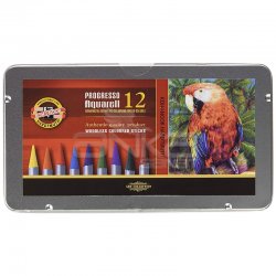 Koh-i-Noor - Koh-i-Noor Progresso Aquarell Woodless Coloured Pencil Set 12li