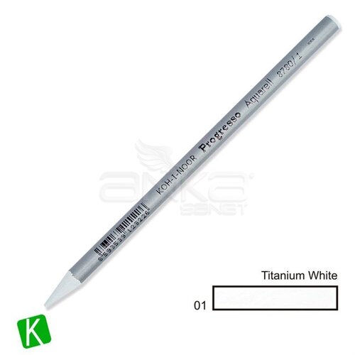 Koh-i-Noor Progresso Aquarelle Woodless Kalem White 8780/1 - 1 White