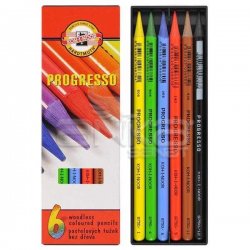 Koh-i-Noor - Koh-i-Noor Progresso Kuru Boya Kalemi 6lı Set