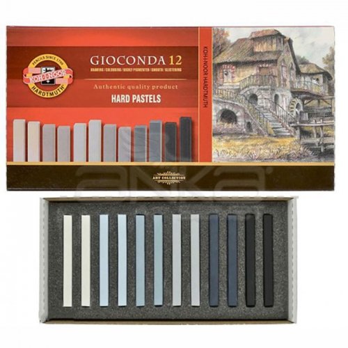 Koh-i-Noor Toison Dor Soft Pastel Köşeli 12li Gri Tonlar