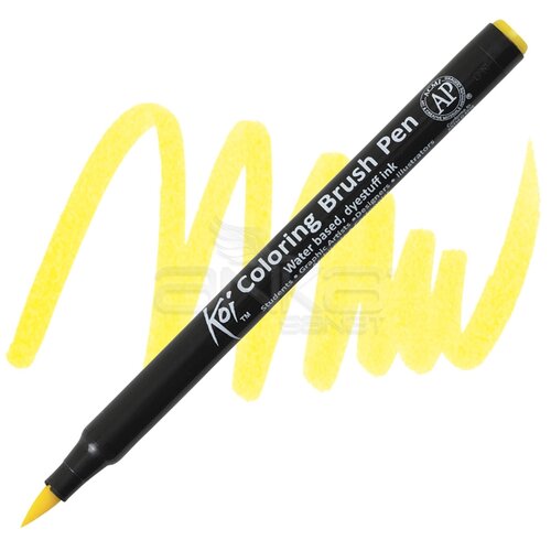 Koi Coloring Brush Pen Fırça Uçlu Kalem Yellow - Yellow