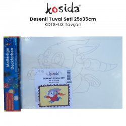 Kosida - Kosida Desenli Tuval Seti 25x35cm Tavşan No:KDTS-03