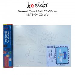 Kosida - Kosida Desenli Tuval Seti 25x35cm Zürafa No:KDTS-04