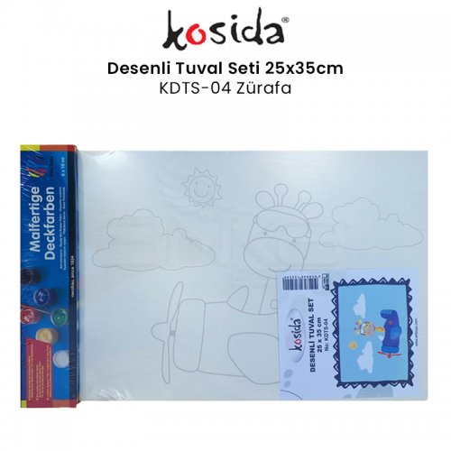Kosida Desenli Tuval Seti 25x35cm Zürafa No:KDTS-04
