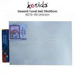 Kosida - Kosida Desenli Tuval Seti 35x50cm Unicorn No:KDTS-06