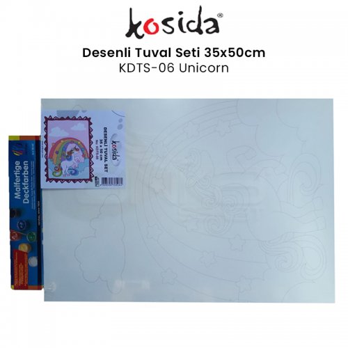 Kosida Desenli Tuval Seti 35x50cm Unicorn No:KDTS-06