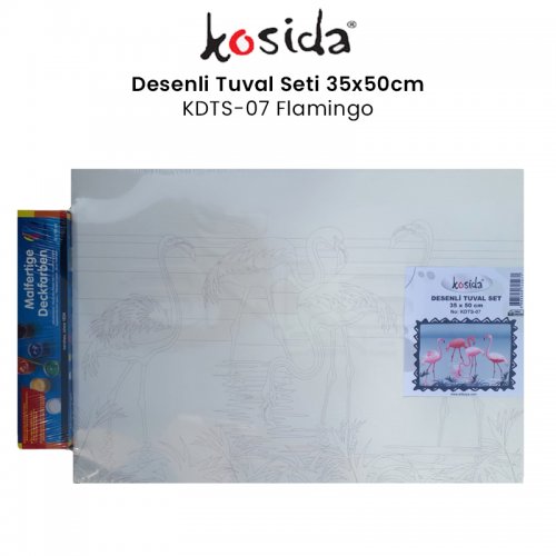 Kosida Desenli Tuval Seti 35x50cm Flamingo No:KDTS-07