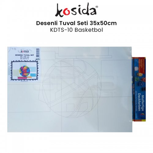 Kosida Desenli Tuval Seti 35x50cm Basketbol No:KDTS-10