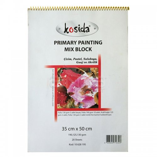 Kosida Primary Painting Mix Resim Defteri 20 Yaprak 35x50 10 628 195