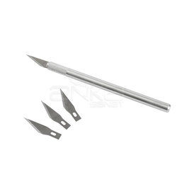 Kraf Kretuar Bıçağı Metal Saplı 3 Yedek Uç 59750 - Thumbnail