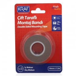 Kraf - Kraf Montaj Bandı Çift Taraflı Extra Güçlü Dış Mekan 19mmx1,5m