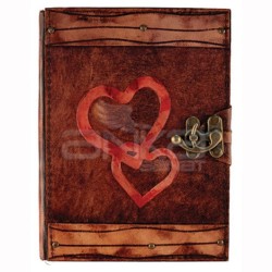 Krafton - Krafton Deri Defter Büyük Boy Heart to Heart 64201-4