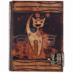 Krafton - Krafton Deri Defter Orta Boy Geveze Kedi 64214-4