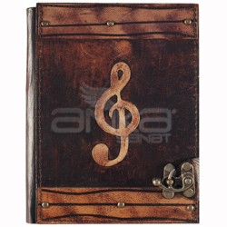 Krafton - Krafton Deri Defter Orta Boy Sol Anahtarı 64210-6
